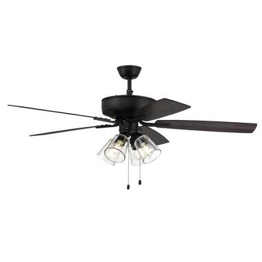 Craftmade Pro Plus 101 Clear Bowl Light Kit 52'' Ceiling Fan with